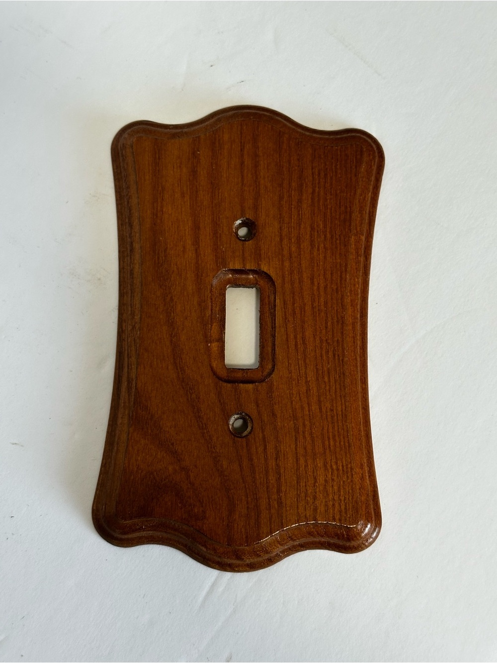 Wood Grain Single Toggle Wall Plate - Brown